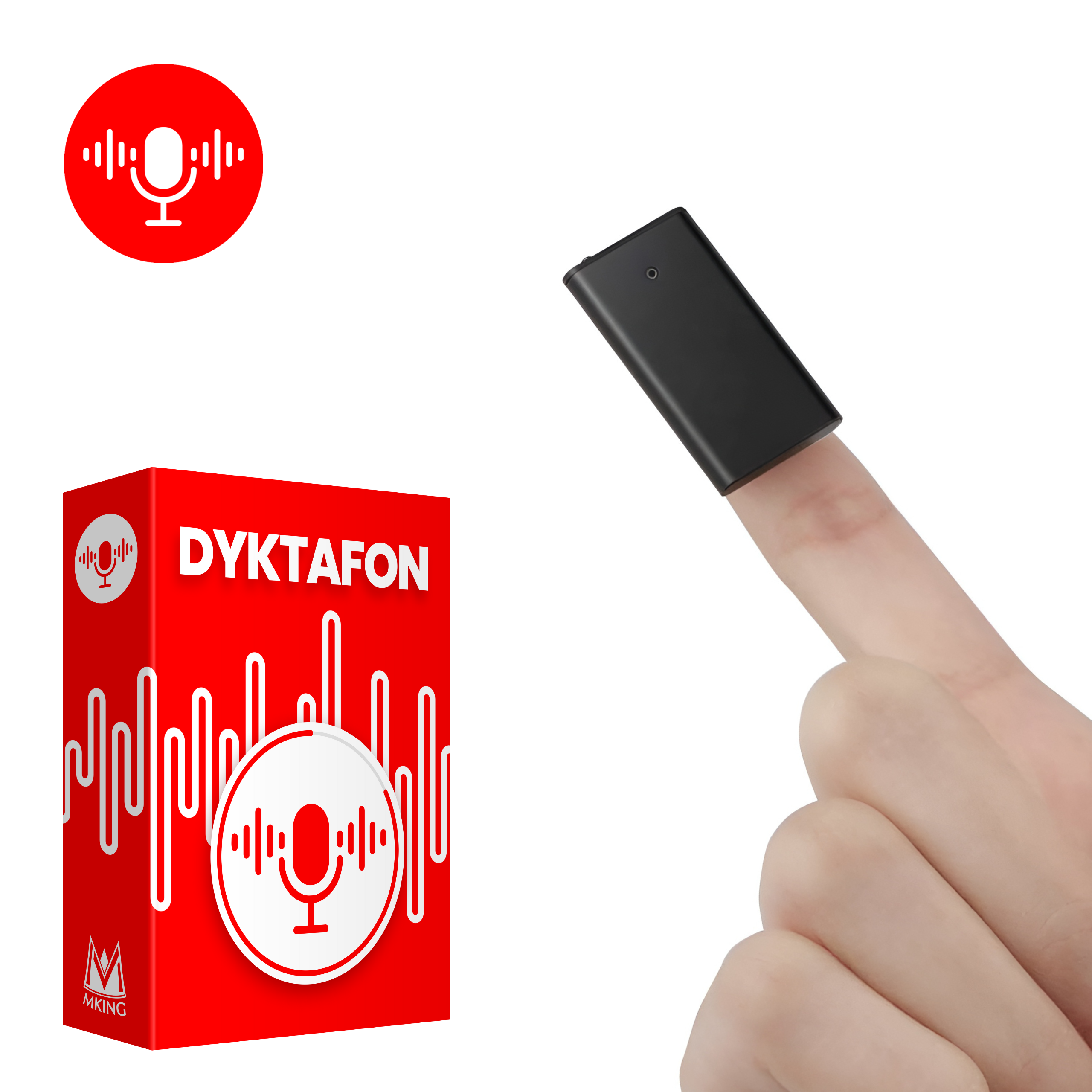 Najmniejszy dyktafon szpiegowski - do 20 godzin aktywacja głosem 8GB Q1